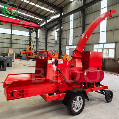 Portable Garden Wood Chipper Machine 32HP Gasoline Engine Compact Lightweight for Indonesia Home Garden and Nursery Use